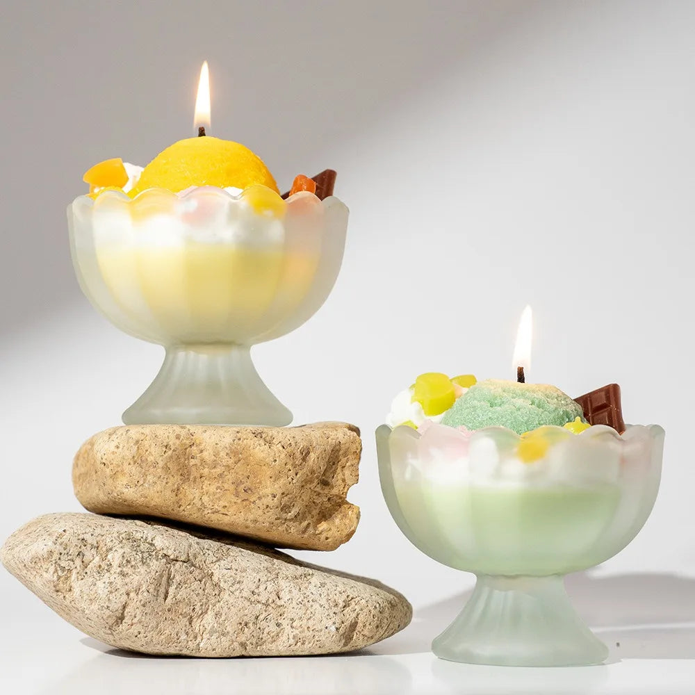 Two Bags of Scented Wax Resembling Ice Cream, Perfect for Styling and Gifting. Ideal for Creating a Soothing Atmosphere