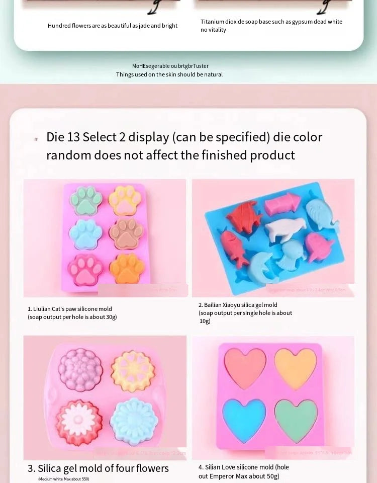 Handmade Soap DIY Material Pack Homemade Breast Milk Fragrance Soap Mold Making Tools Vegetable Oil Soap Set