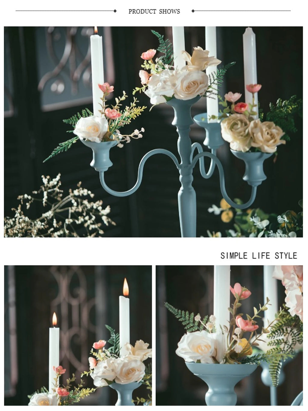 Four 25cm straight candles in Nordic style for simple modern home decoration and atmosphere