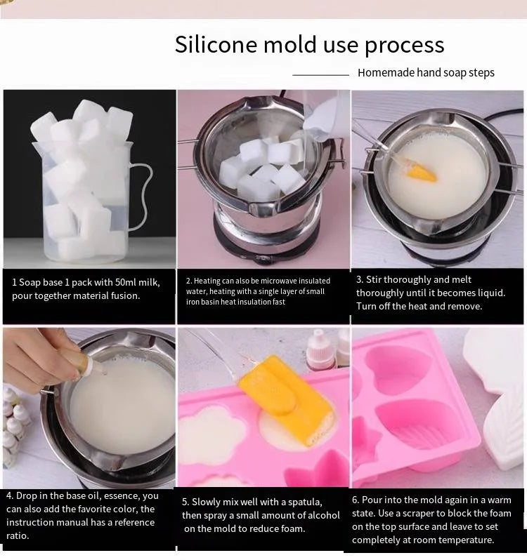 Handmade Soap DIY Material Pack Homemade Breast Milk Fragrance Soap Mold Making Tools Vegetable Oil Soap Set