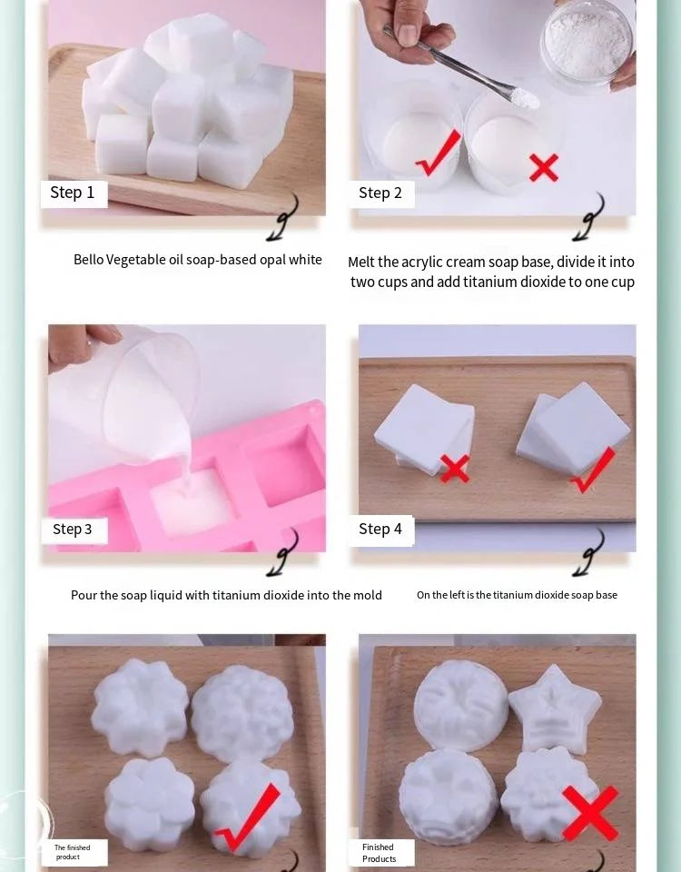 Handmade Soap DIY Material Pack Homemade Breast Milk Fragrance Soap Mold Making Tools Vegetable Oil Soap Set