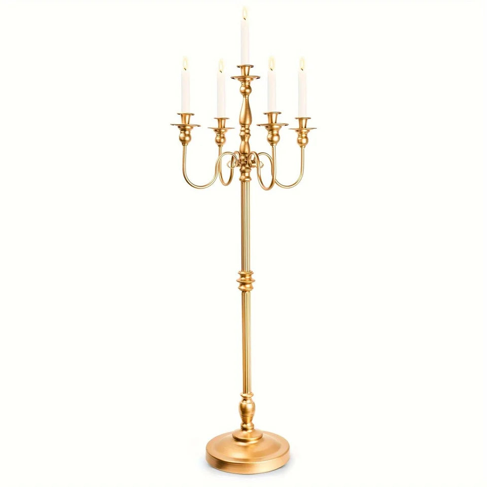 Modern silver three arm candelabra showcasing a swooping branches, available at wholesale prices.