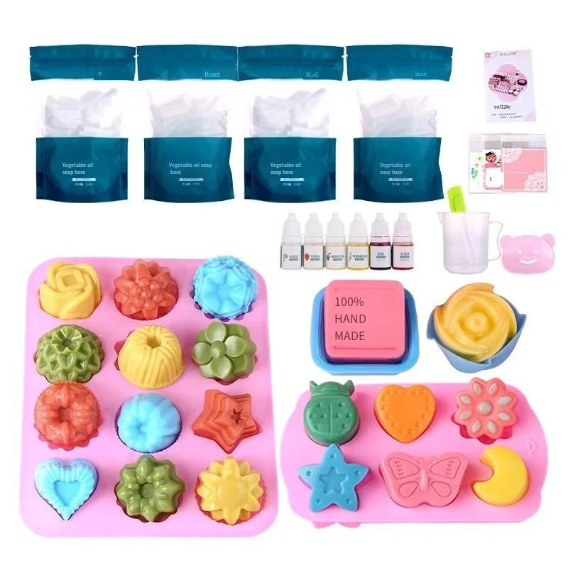 Handmade Soap DIY Material Pack Homemade Breast Milk Fragrance Soap Mold Making Tools Vegetable Oil Soap Set