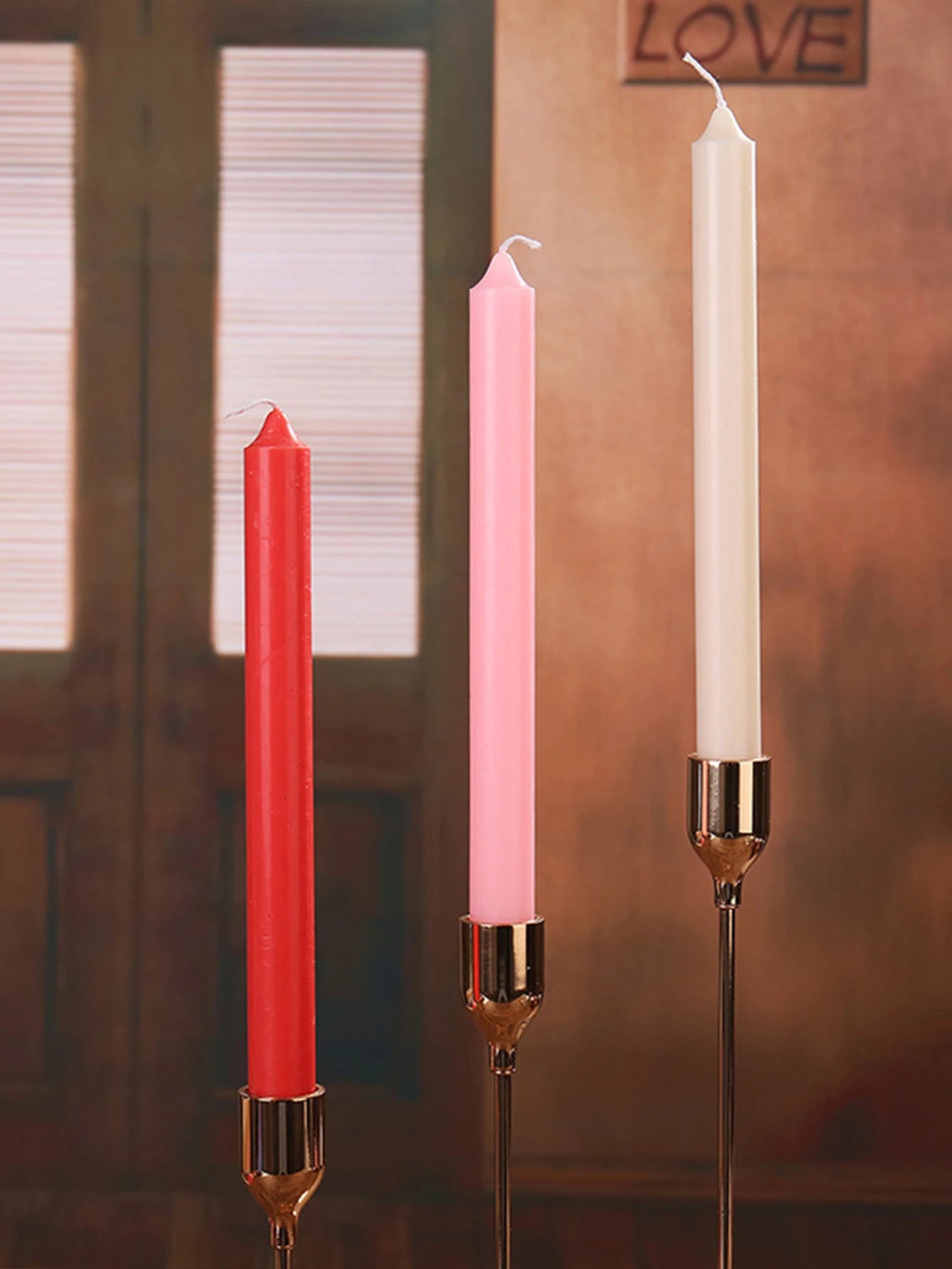 Four 25cm straight candles in Nordic style for simple modern home decoration and atmosphere