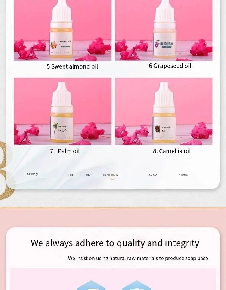 Handmade Soap DIY Material Pack Homemade Breast Milk Fragrance Soap Mold Making Tools Vegetable Oil Soap Set
